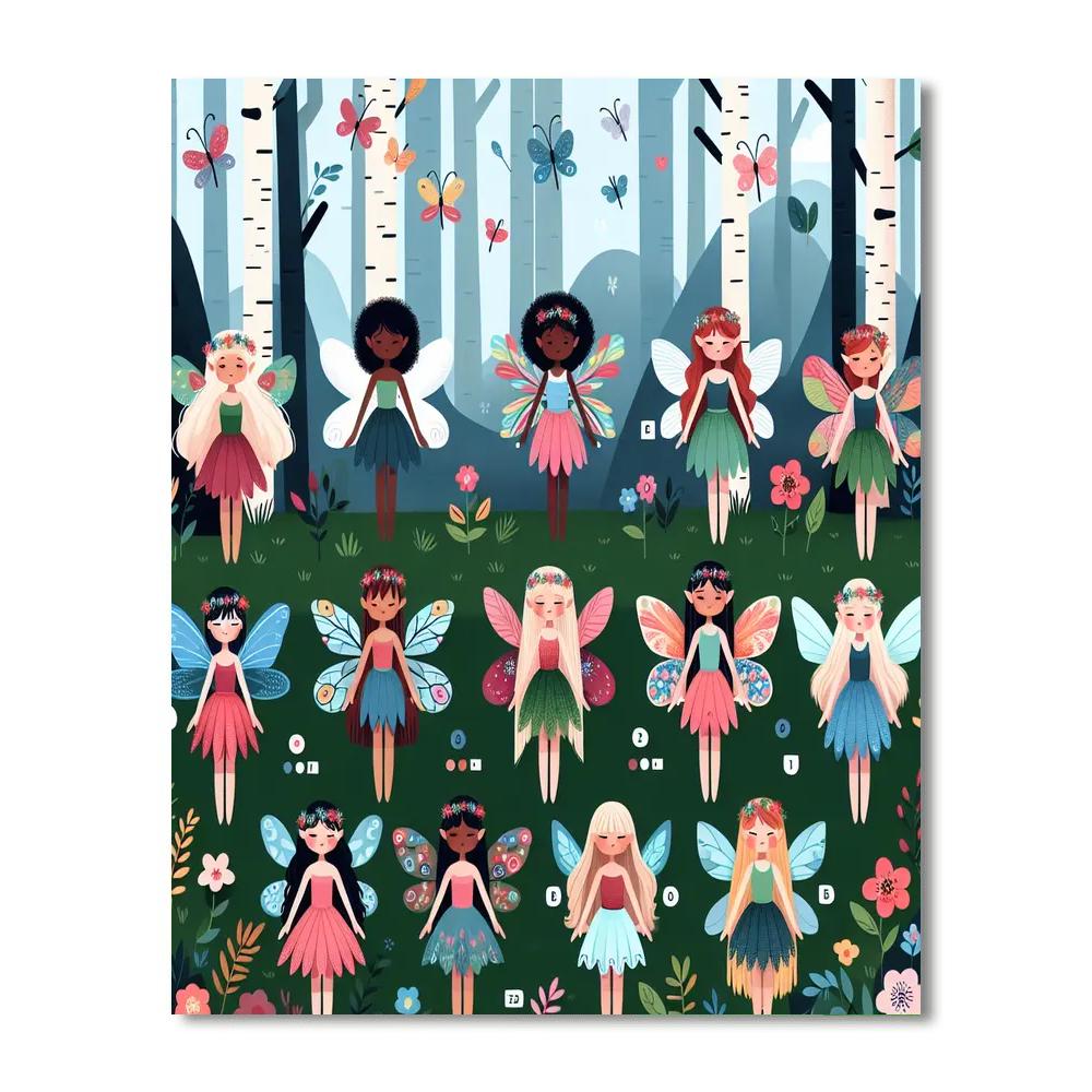 Fabled Woodland Fairies Paint By Color