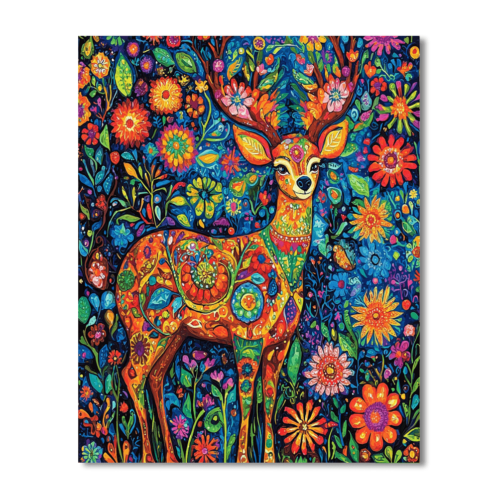 Frida Kahlo Inspired Folk Patterned Animals  Paint By Numbers Kits