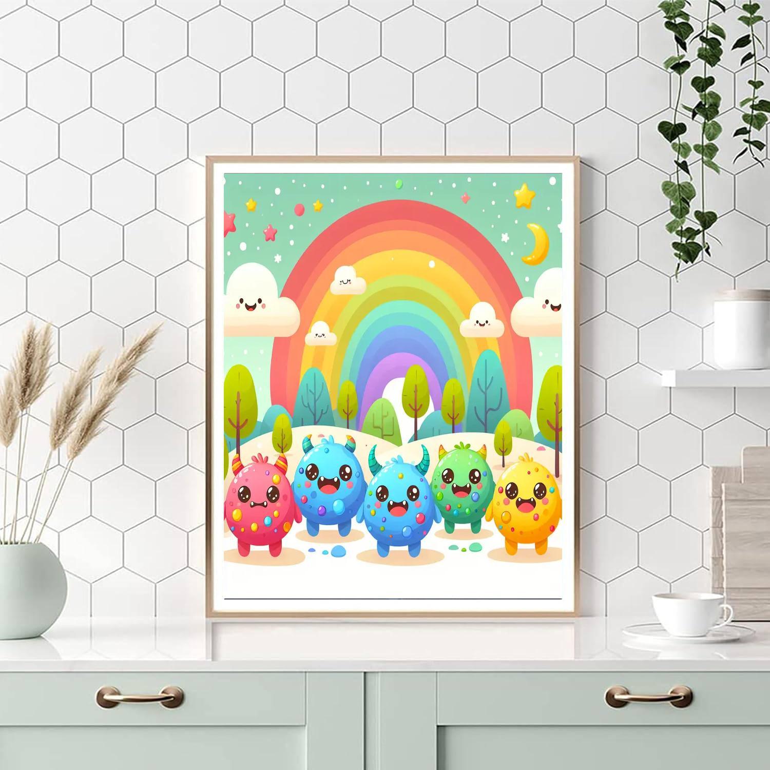 Cute Monster Squad Paint By Color