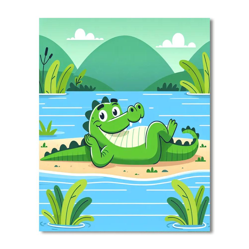 Cool Crocodile Numbered Painting Kits