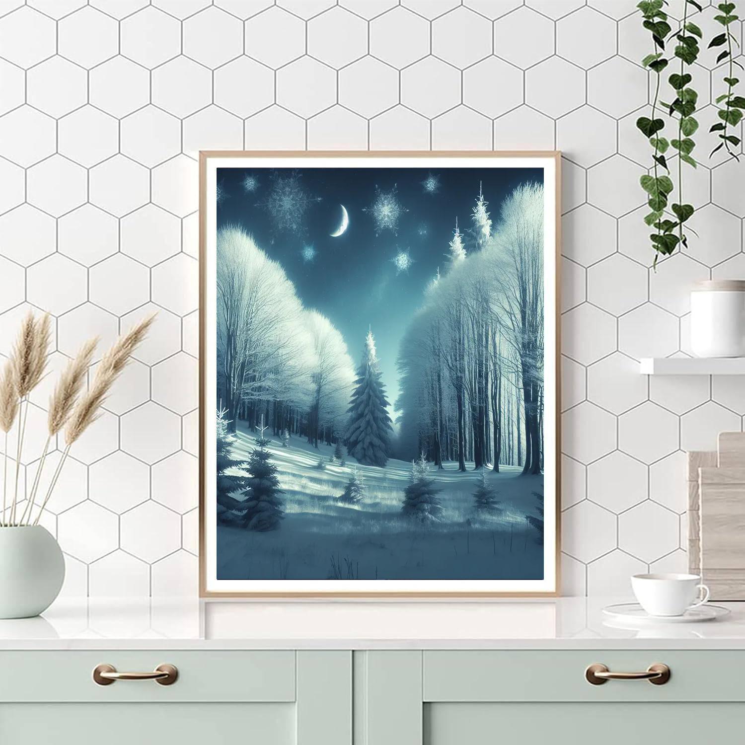 Winter Night's Tranquility Paint By Number