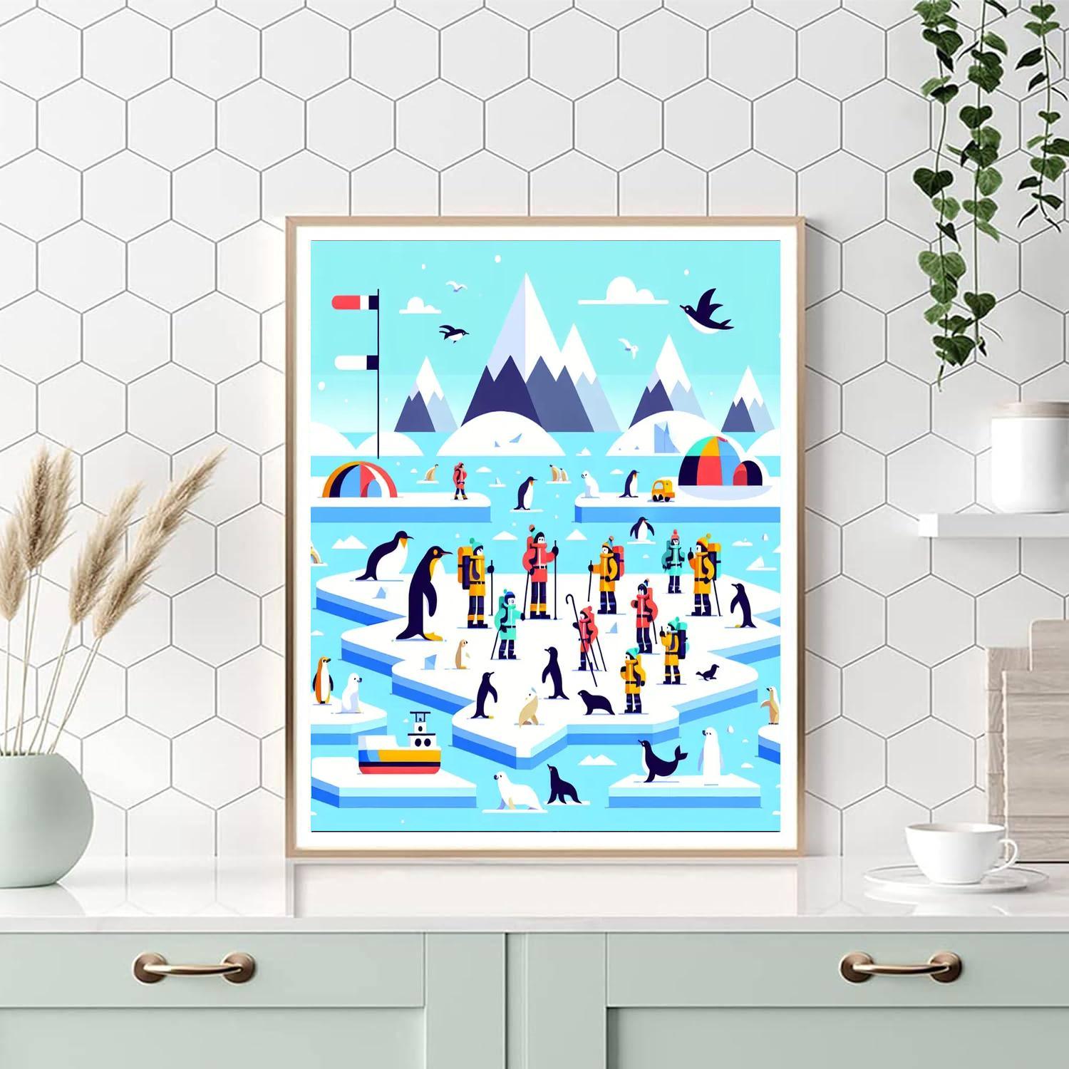 Polar Explorers Expedition Paint By Numbers Art