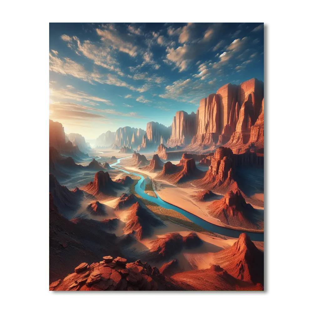 Mystic Canyon Landscape Numbered Painting Kits