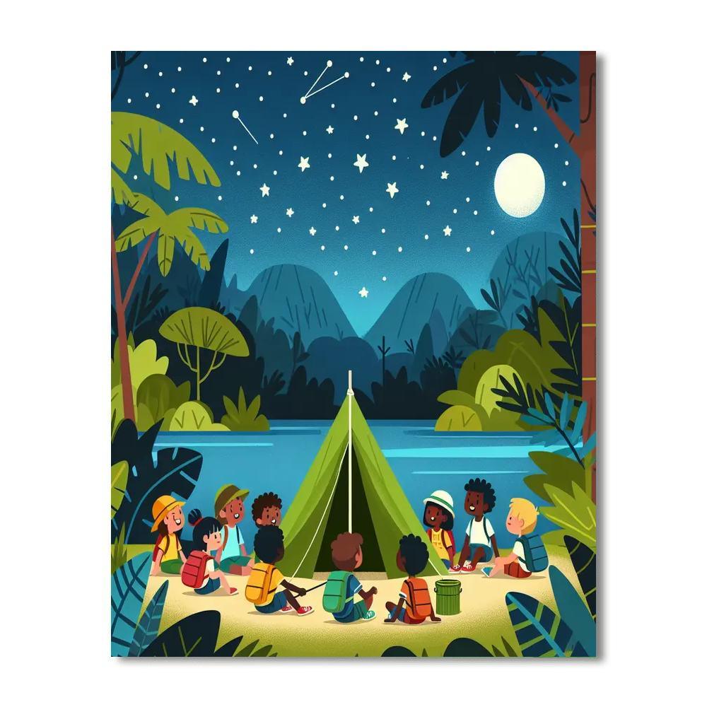 Jungle Campout Painting By Numbers Kit
