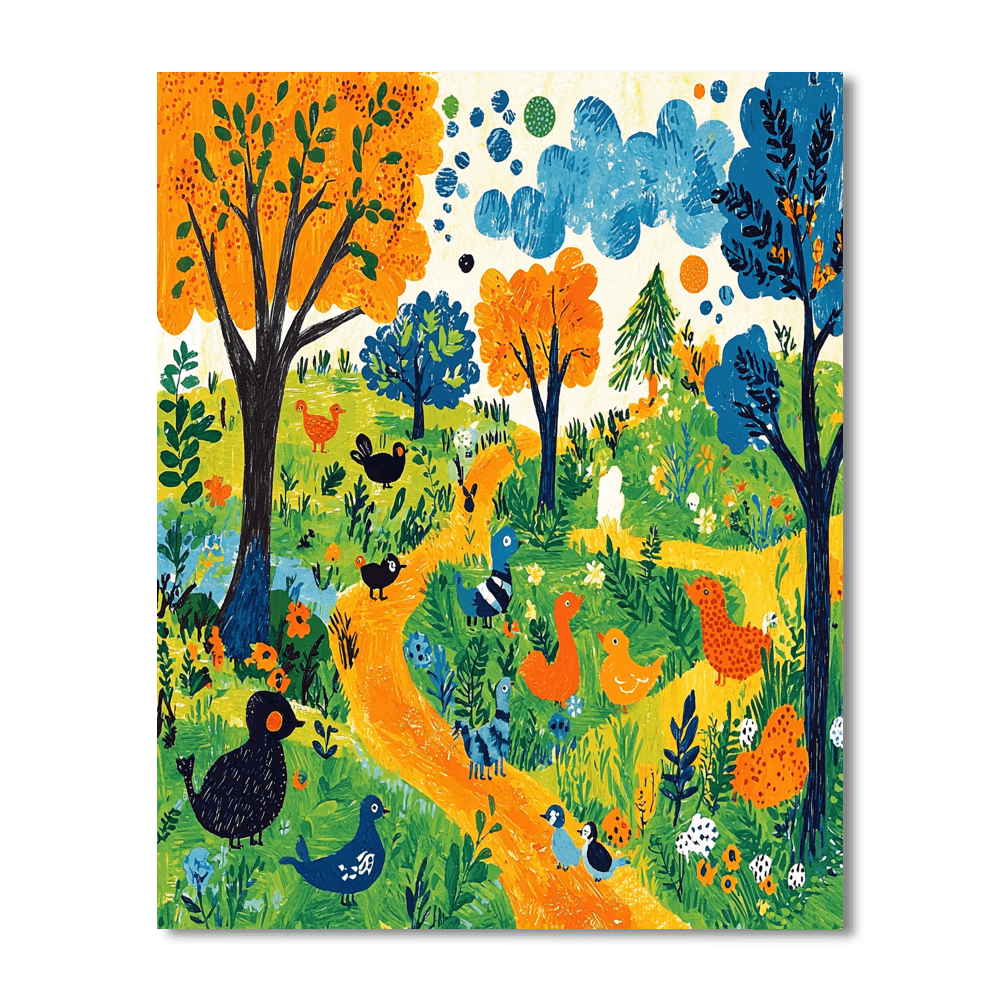 Eric Carle Inspired Animal Kingdom Parade  Paint By Numbers Kits