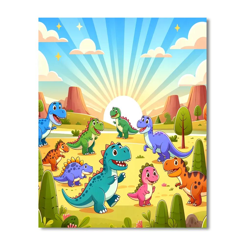 Dino Park Adventures Paint By Numbers
