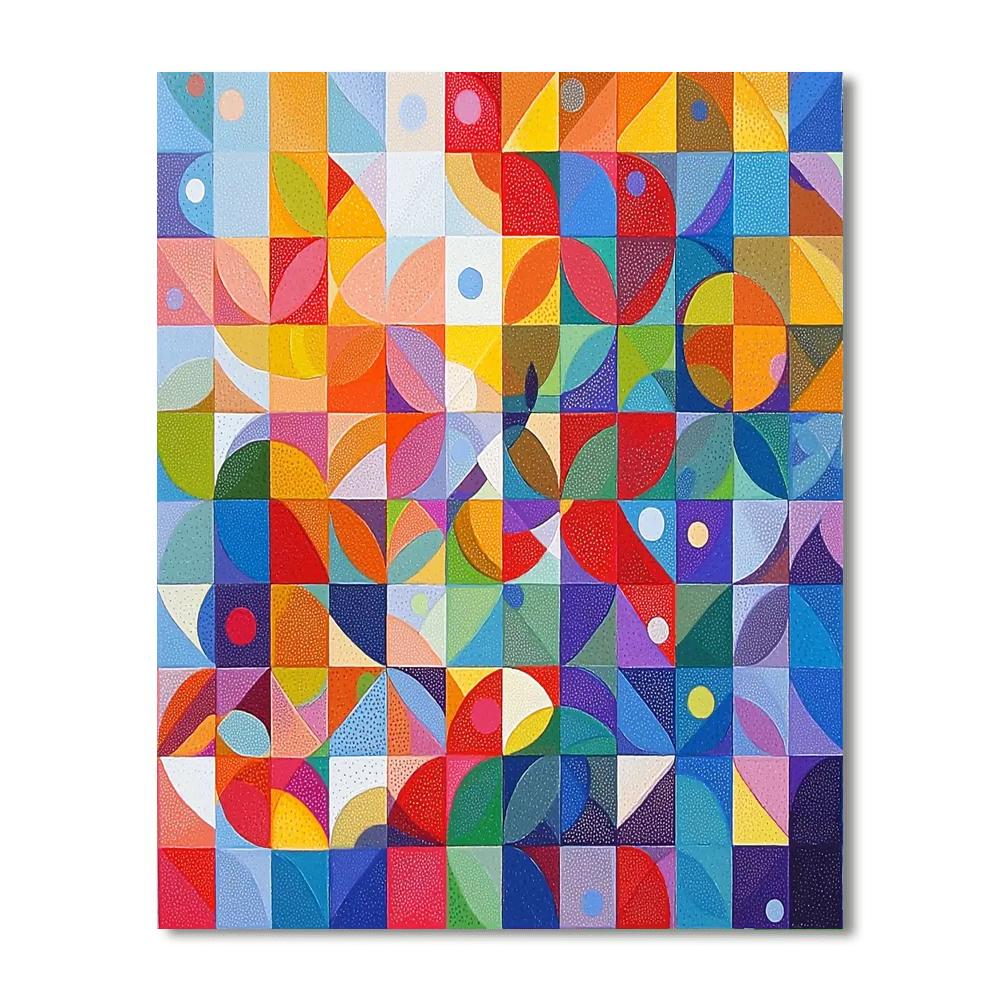 Georges Seurat Inspired Joyful Geometries  Paint By Number