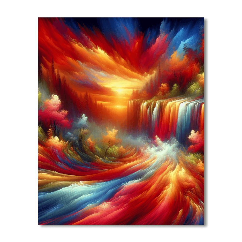 Crimson Cascade Paint By Color