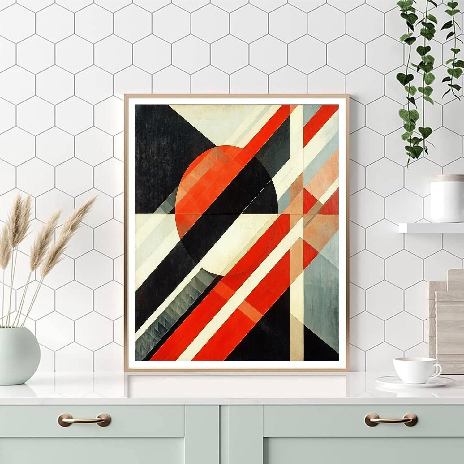 Kazimir Malevich Inspired Dynamic Intersection  Painting Number Kit