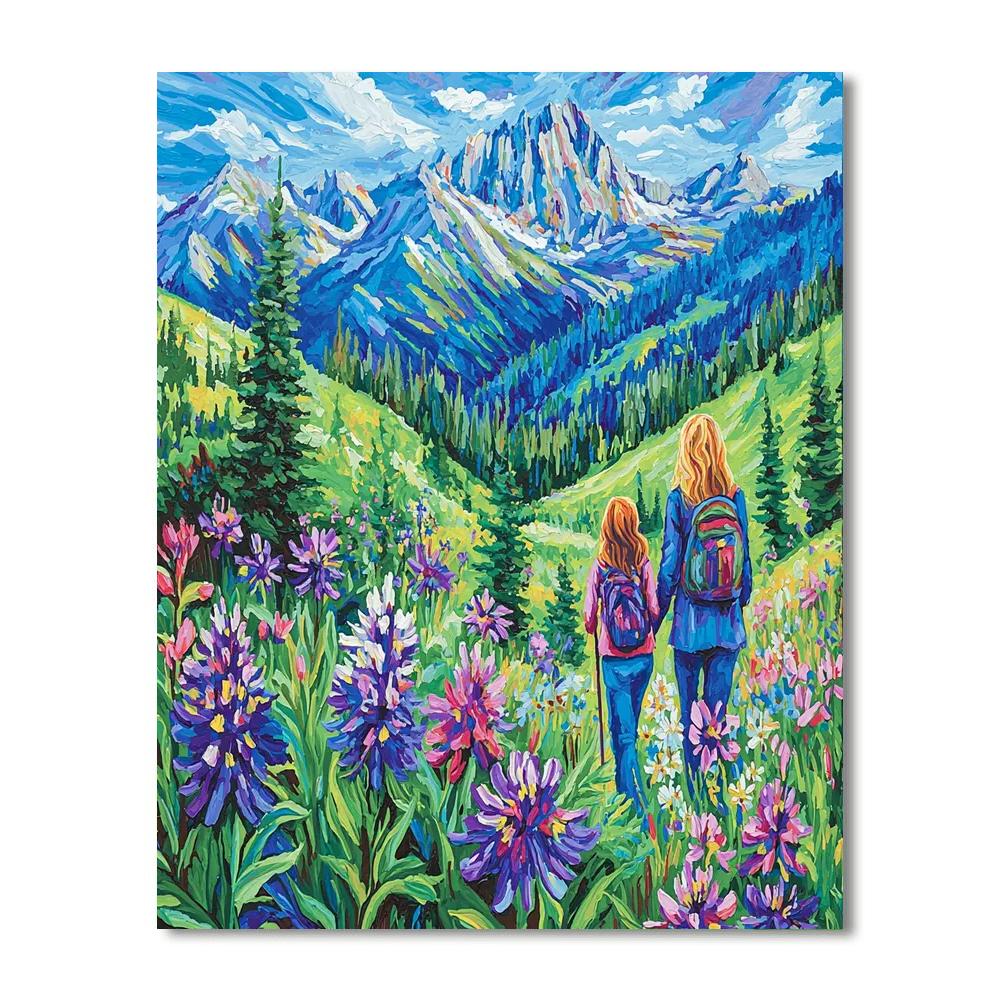 Mountain Morning Harmony Number Painting