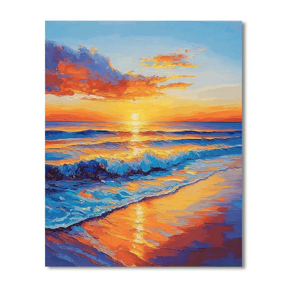Joaquín Sorolla Inspired Seaside Sunset Symphony  Painting Number Kit