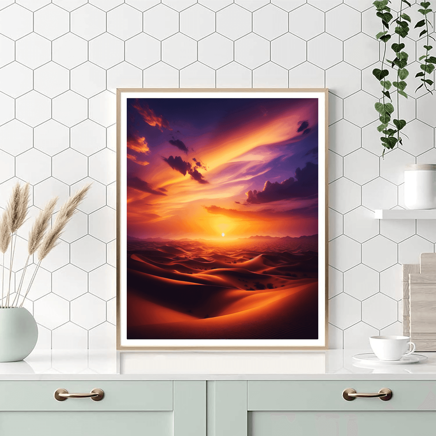 Sunset Oasis Patio Canvas Number Painting