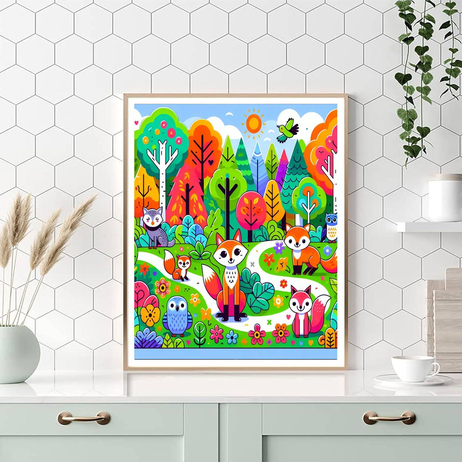 Playful Forest Adventures Paint By Numbers