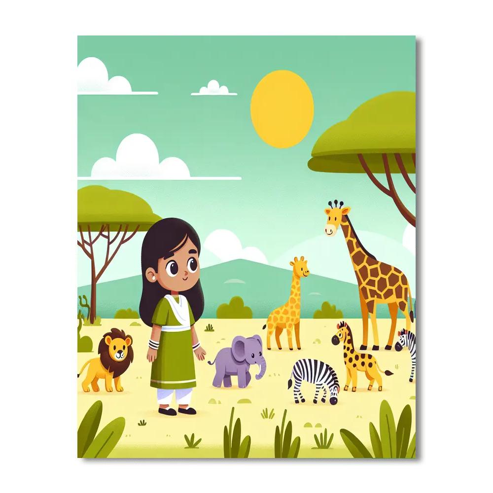 Savannah Animal Kingdom DIY Paint By Numbers