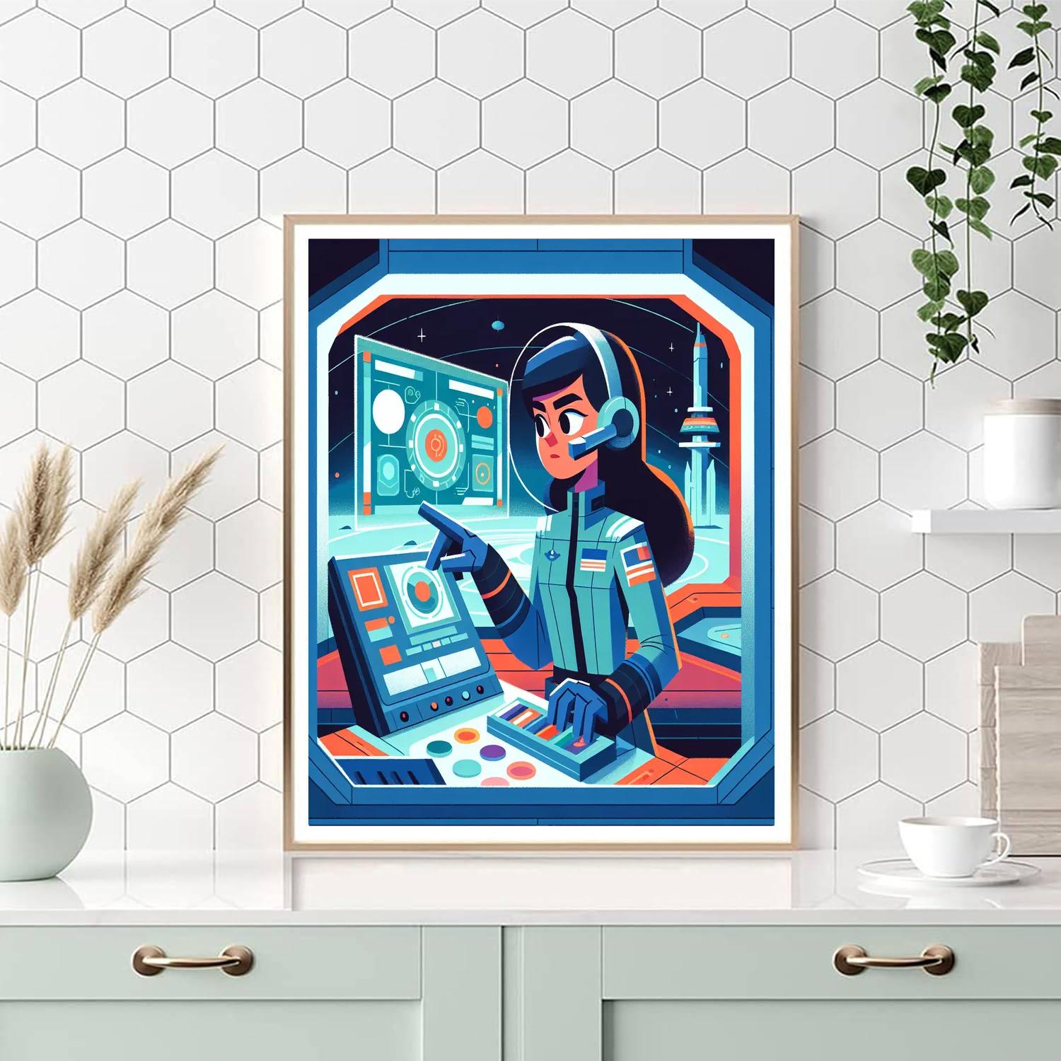 Space Ranger Command Painting Number Kit