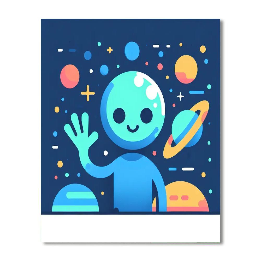 Space Pals Paint By Numbers Art