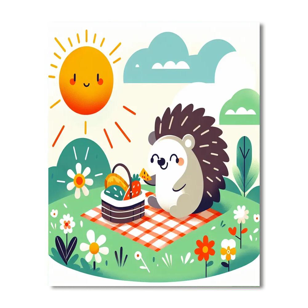 Happy Hedgehog's Summer Picnic Paint By Numbers Kits