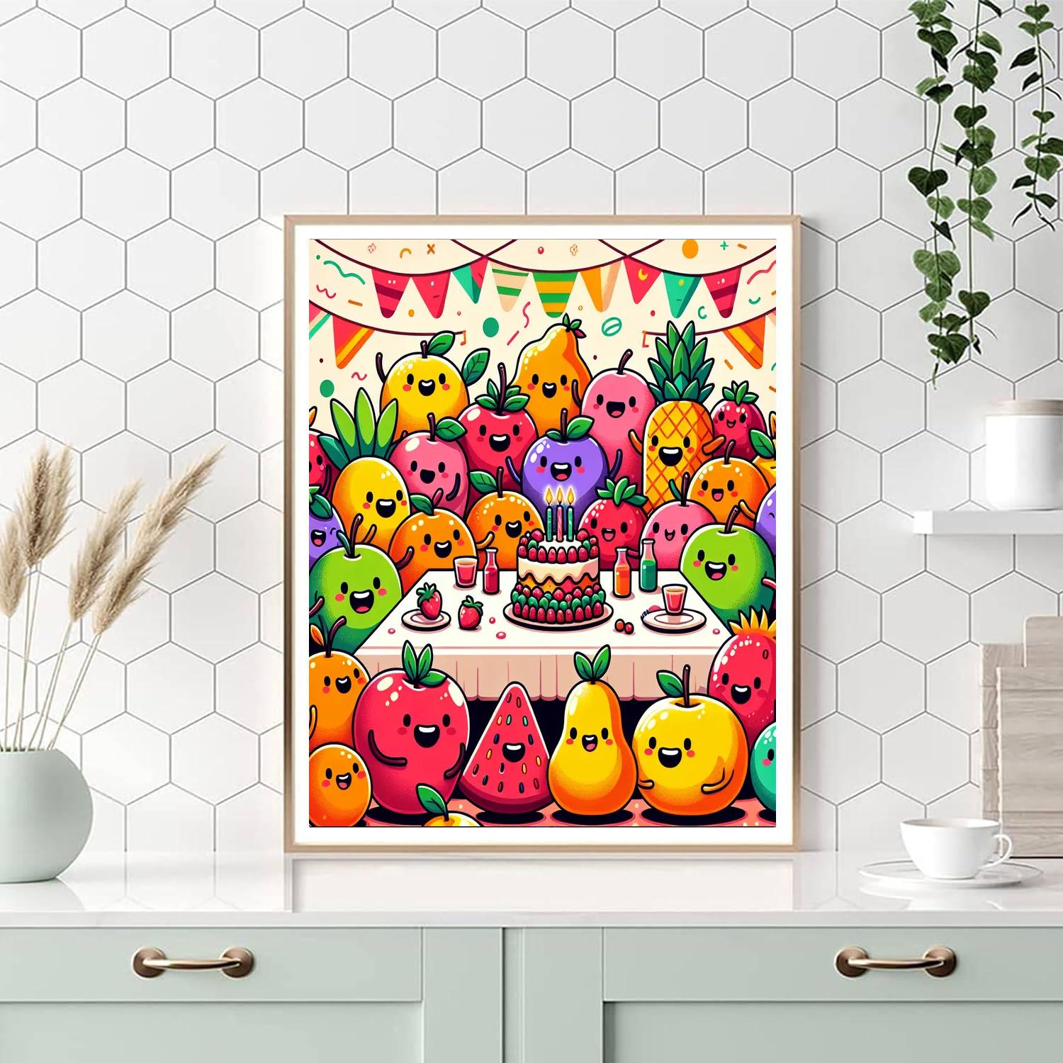 Sweet Fruit Fiesta Painting By Numbers Kit