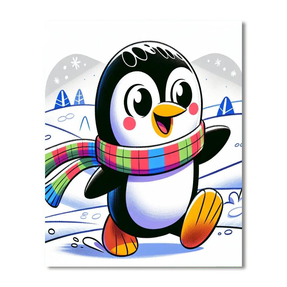 Curious Penguin Explorer DIY Paint By Numbers