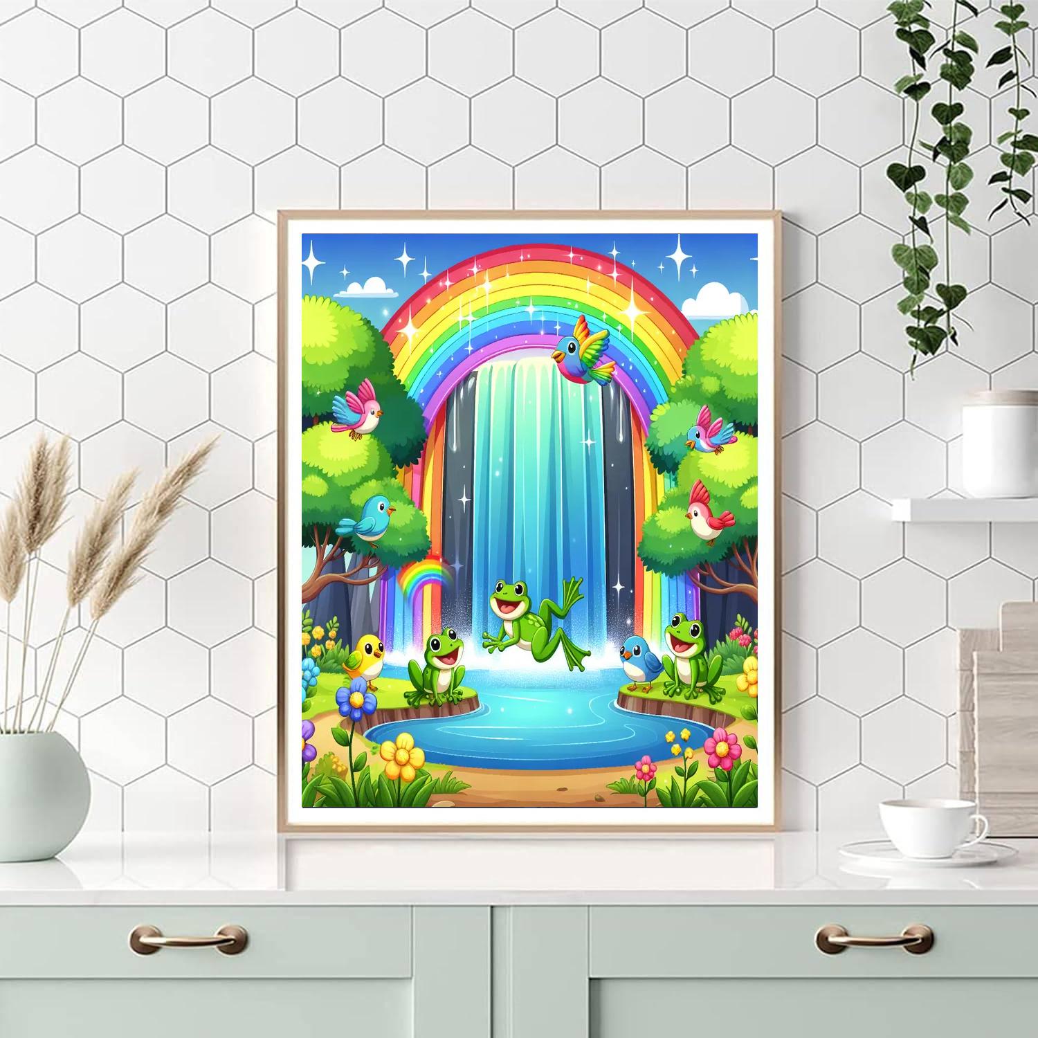 Enchanted Waterfall Adventure Painting Number Kit