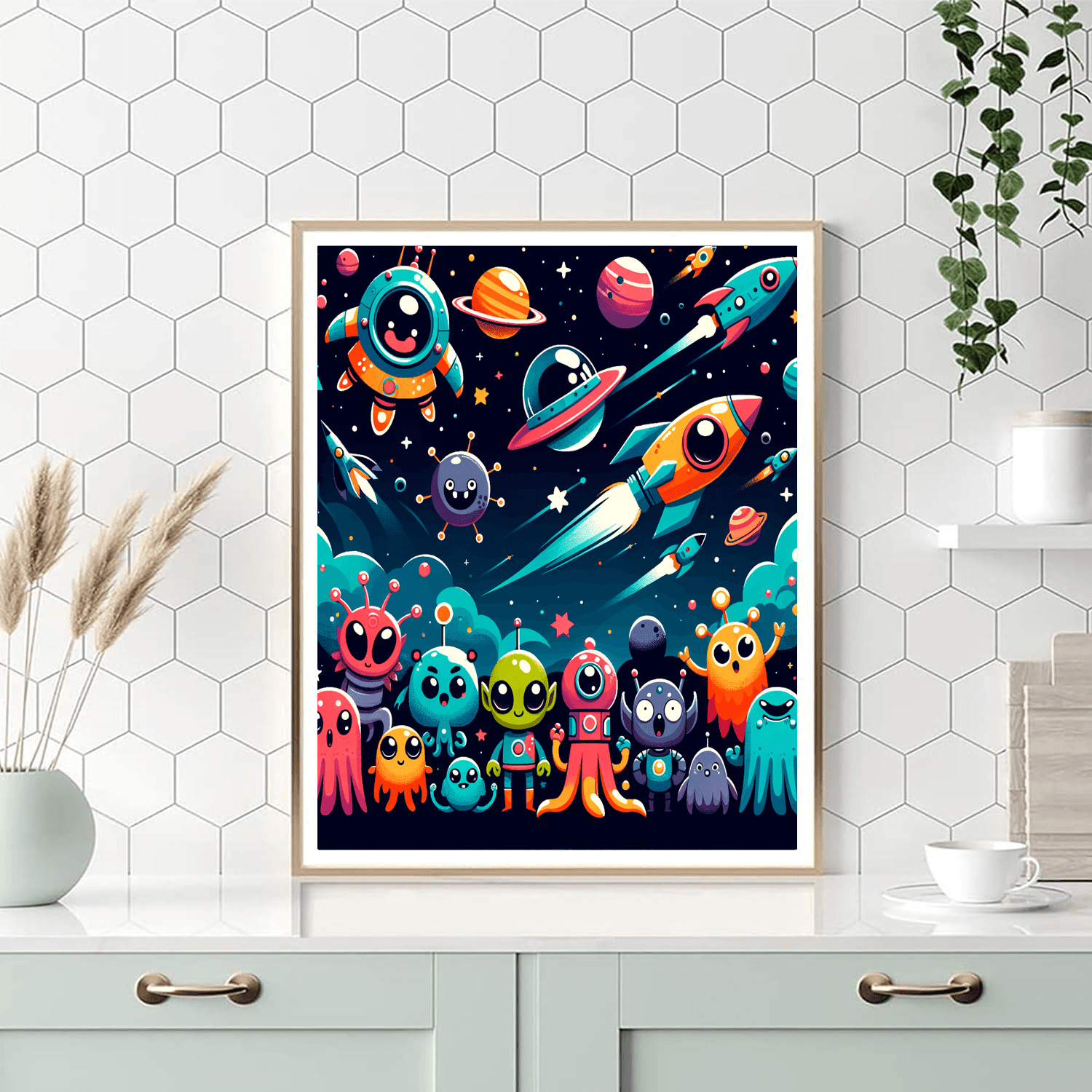 Epic Space Battle DIY Paint By Numbers