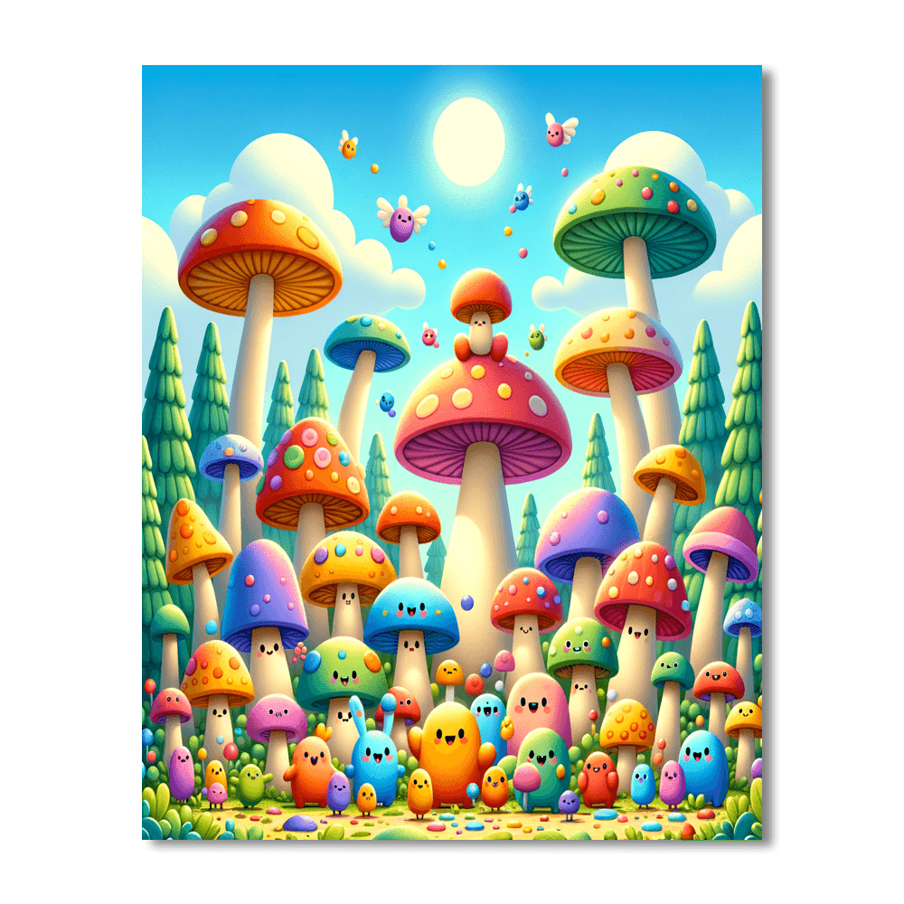 Magic Mushroom Kingdom Paint By Color