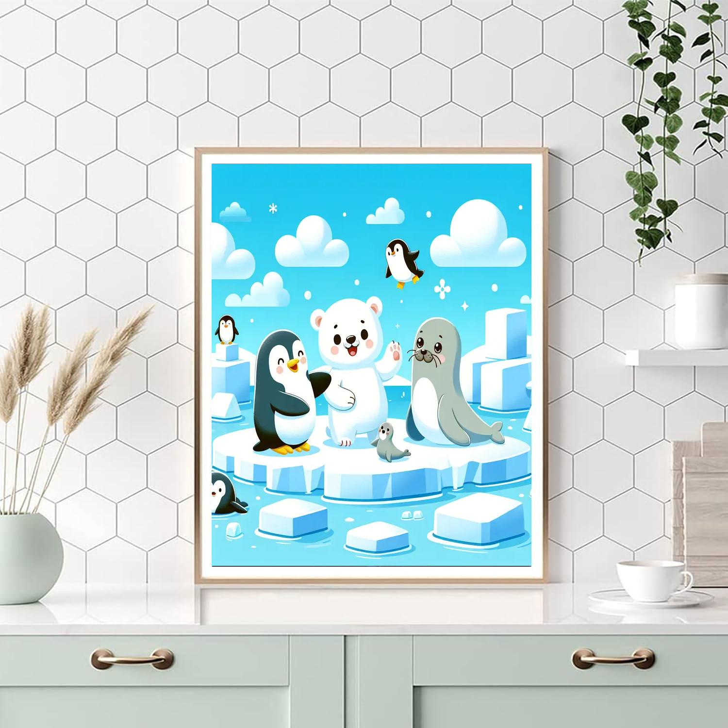 Snowy Arctic Expedition Paint By Numbers