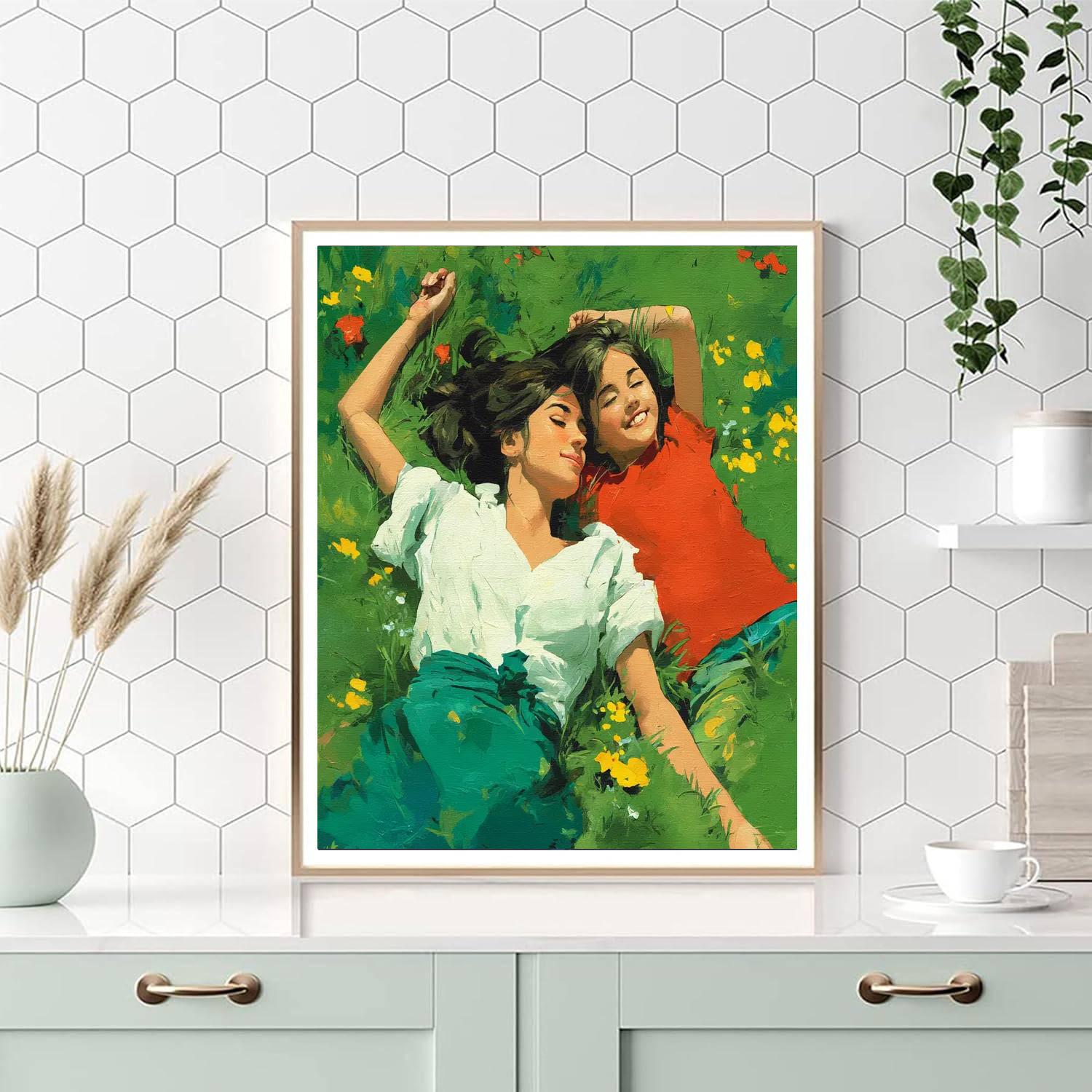 Mother And Child In A Field Of Dreams Paint By Number