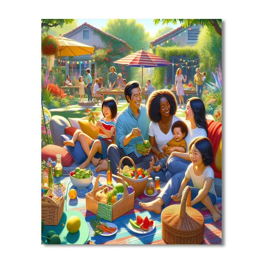 Joyful Family Gathering Numbered Painting Kits