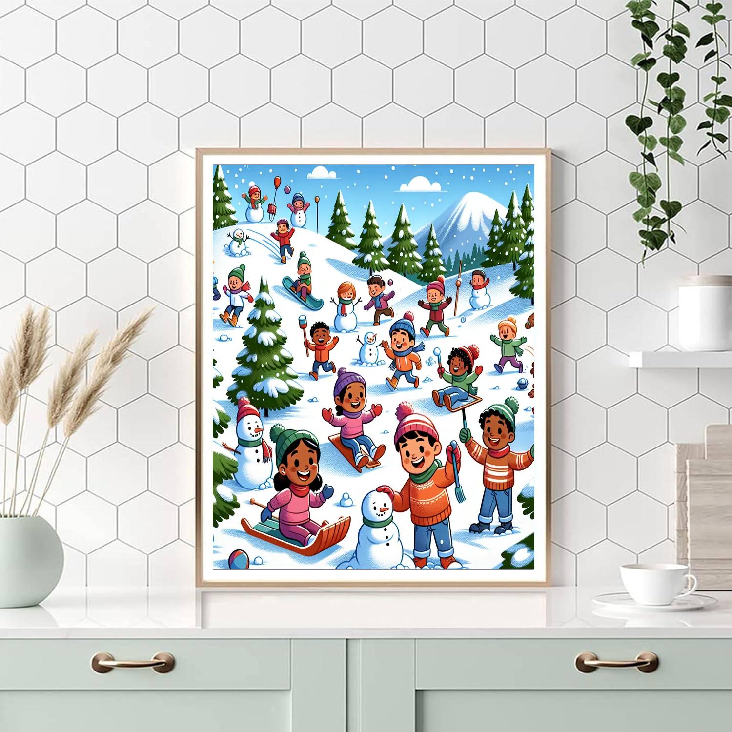 Wonderful Winter Fun Painting By Numbers Kit