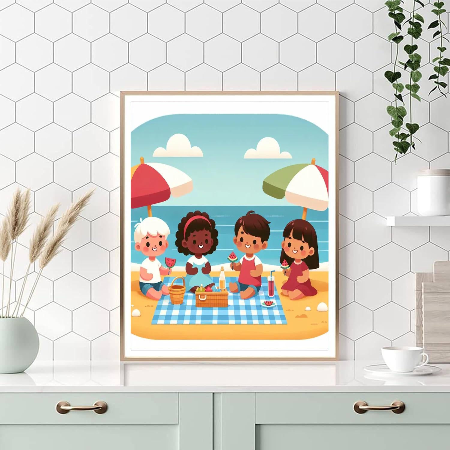 Seaside Picnic Party Numbered Painting Kits