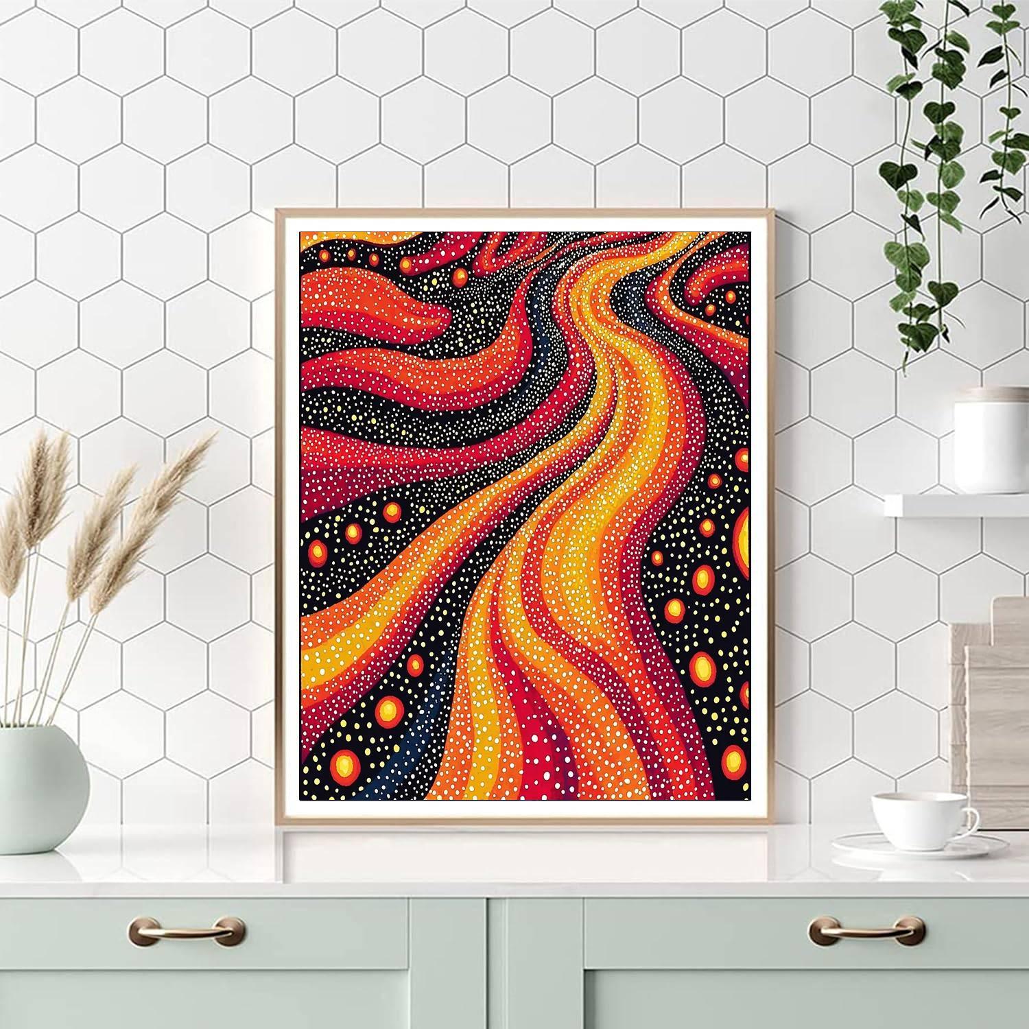 Yayoi Kusama Inspired Infinity Loop Of Dots  Paint By Numbers Kits