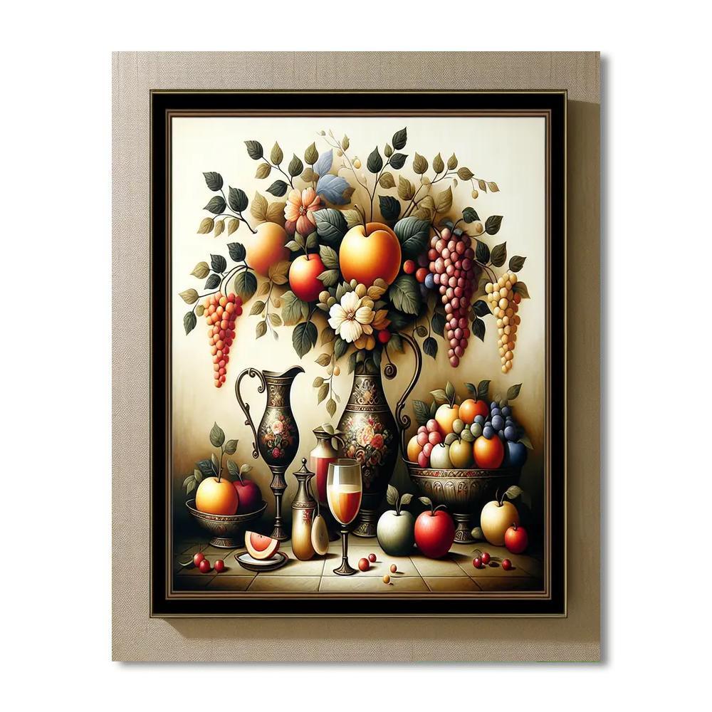 Opulent Orchard Wall Art Painting Number Kit