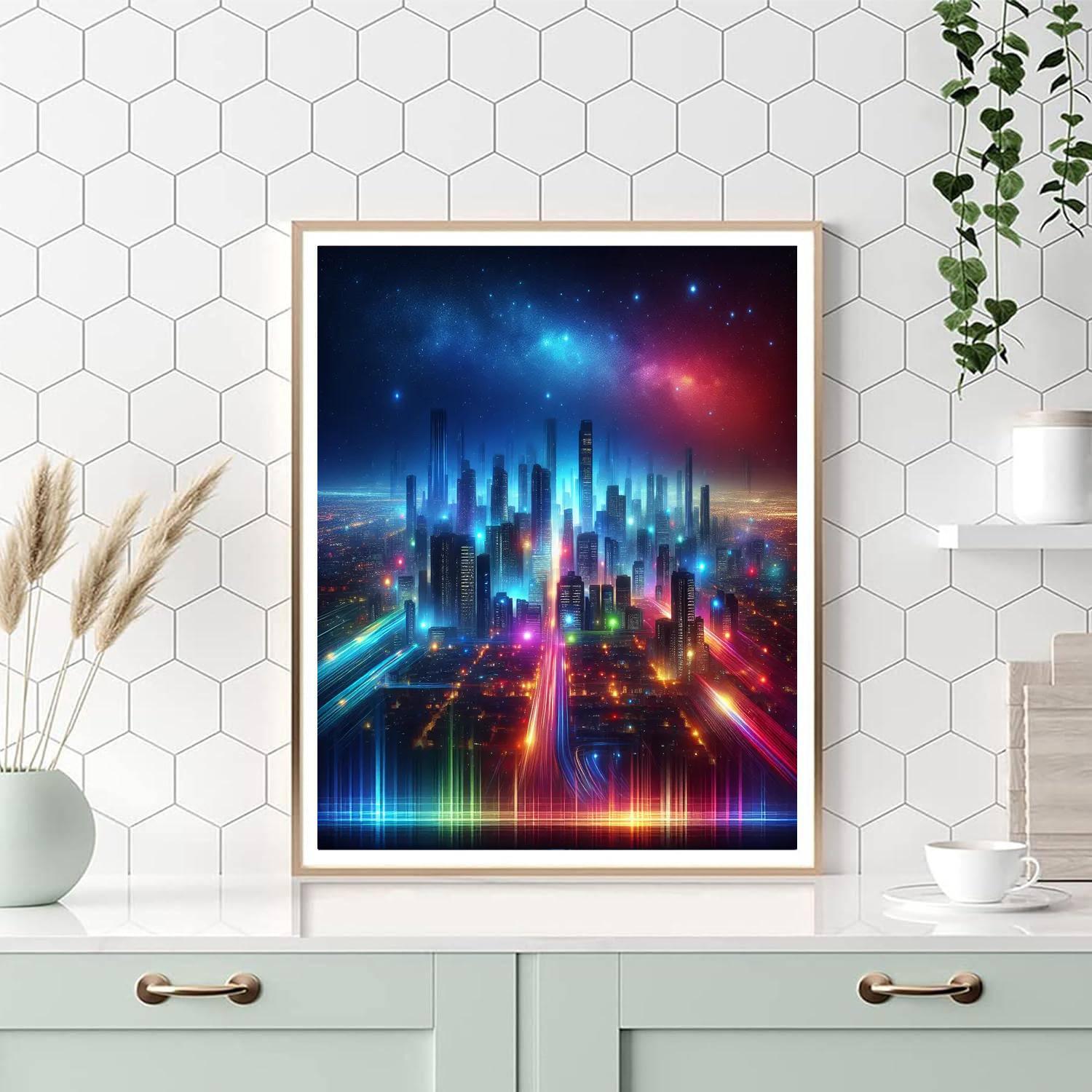 Radiant City Lights Painting By Numbers Kit