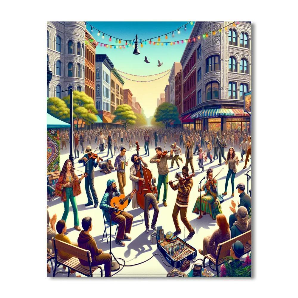 The Fête De La Musique - France Numbered Painting Kits