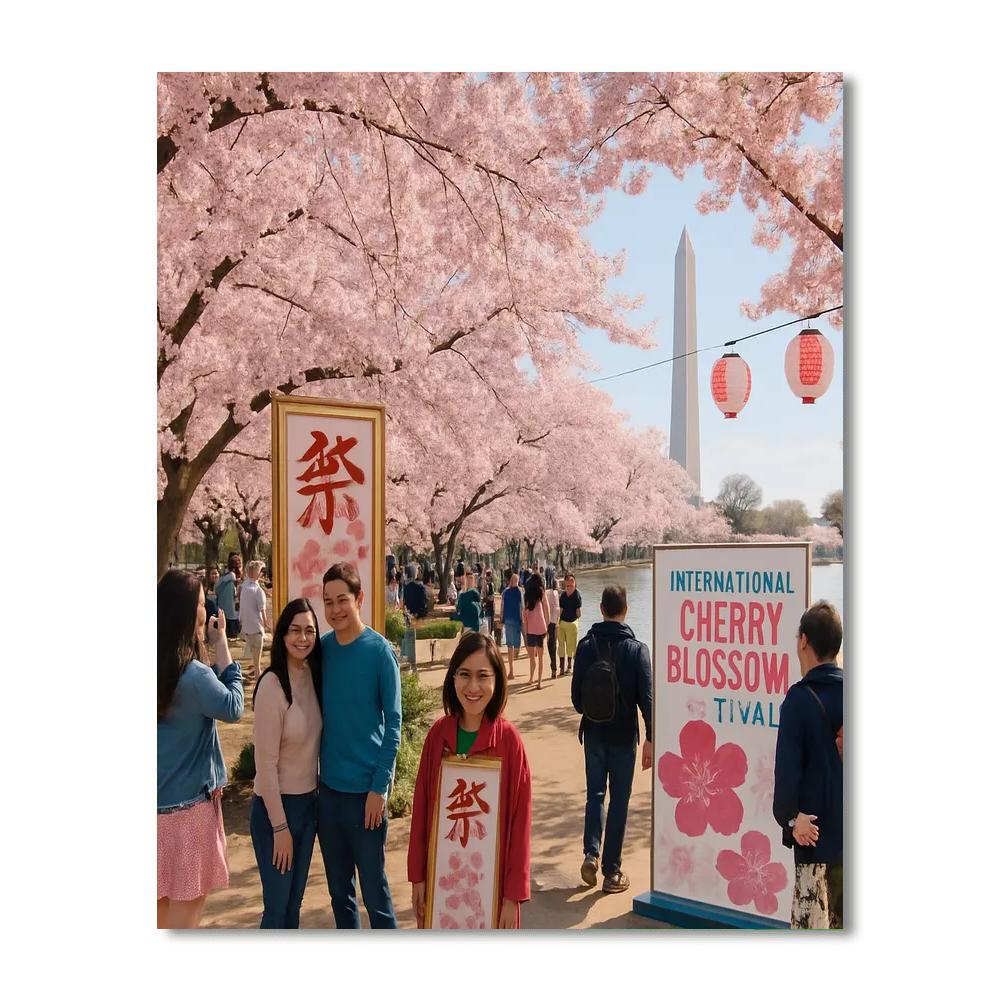The International Cherry Blossom Festival Paint By Numbers Kits