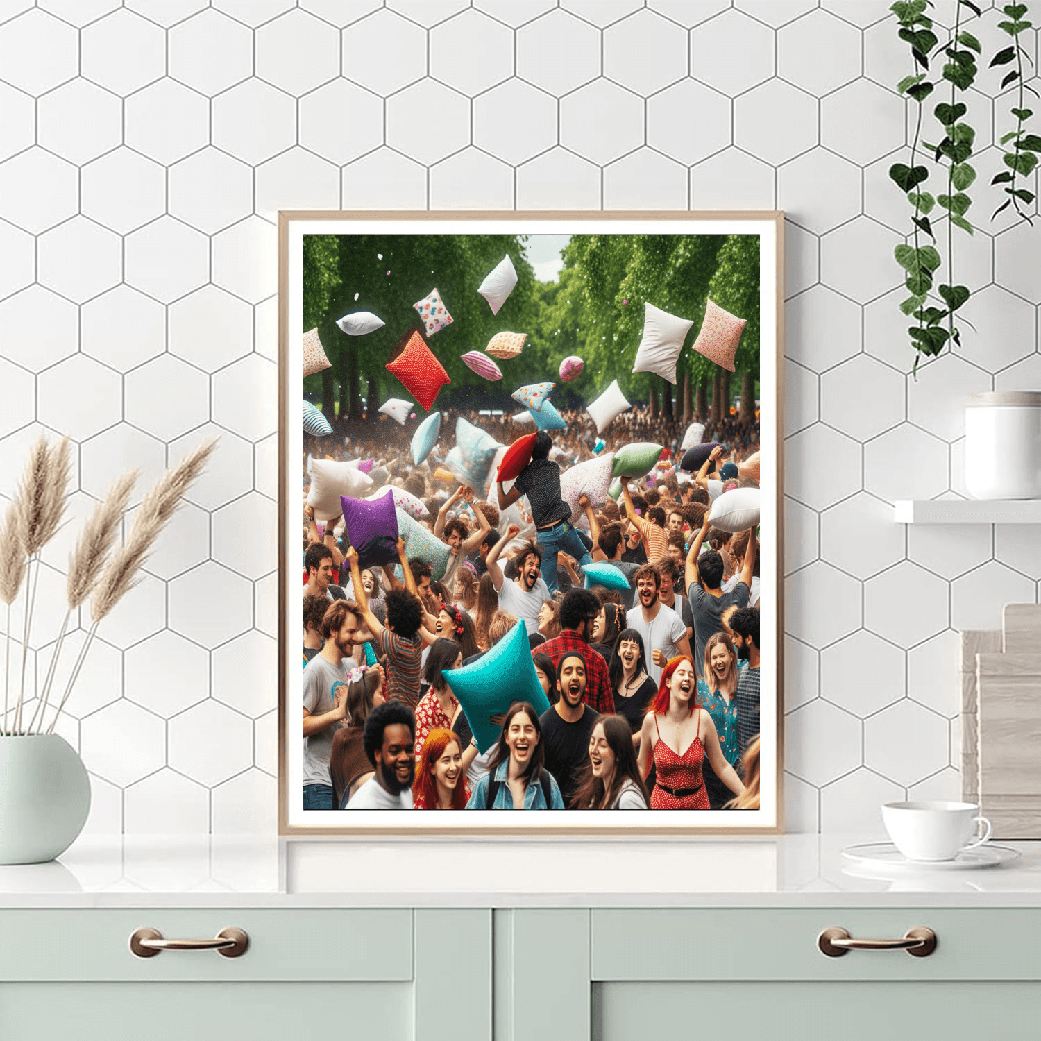 World Pillow Fight Day Paint By Number