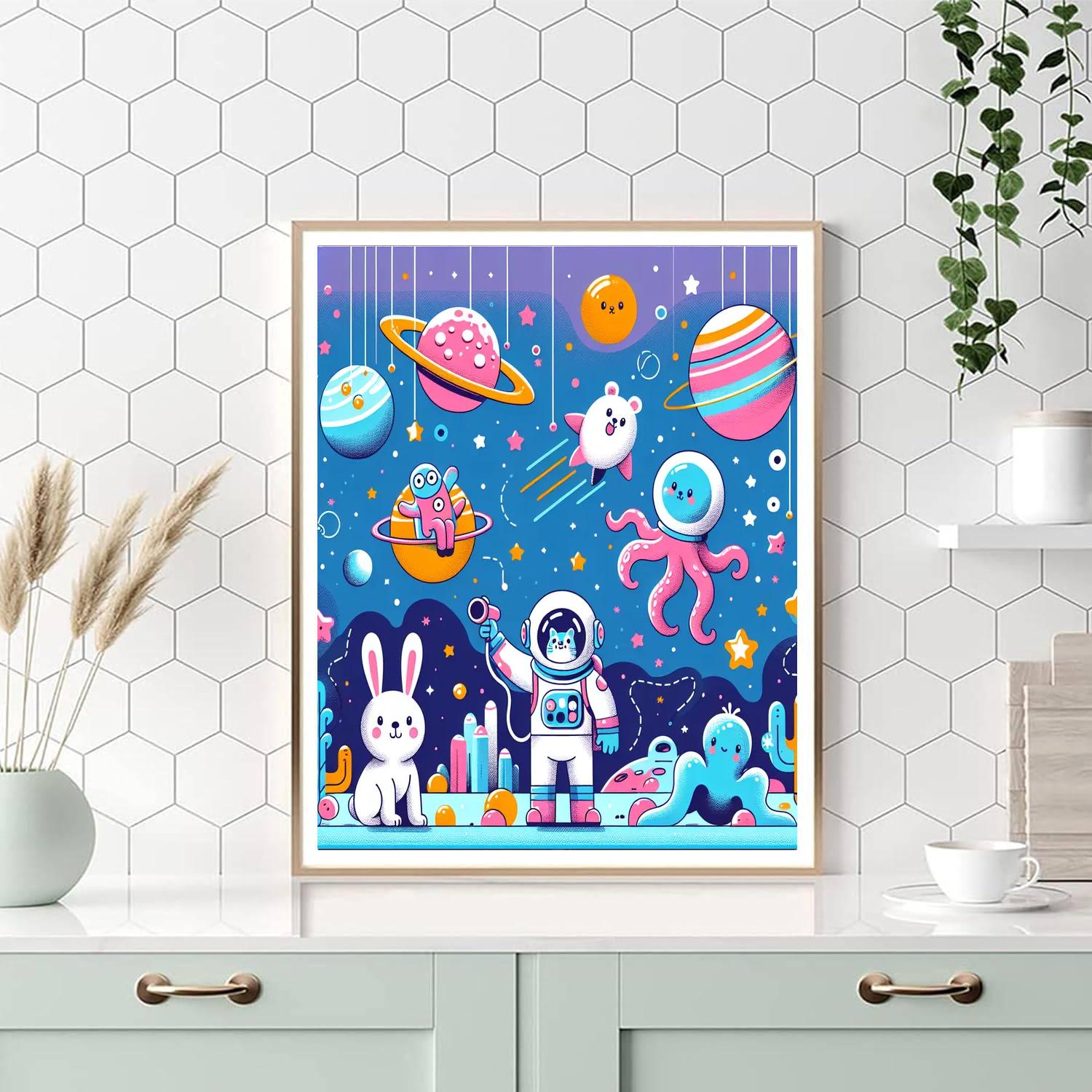 Astral Animal Planet Painting Number Kit