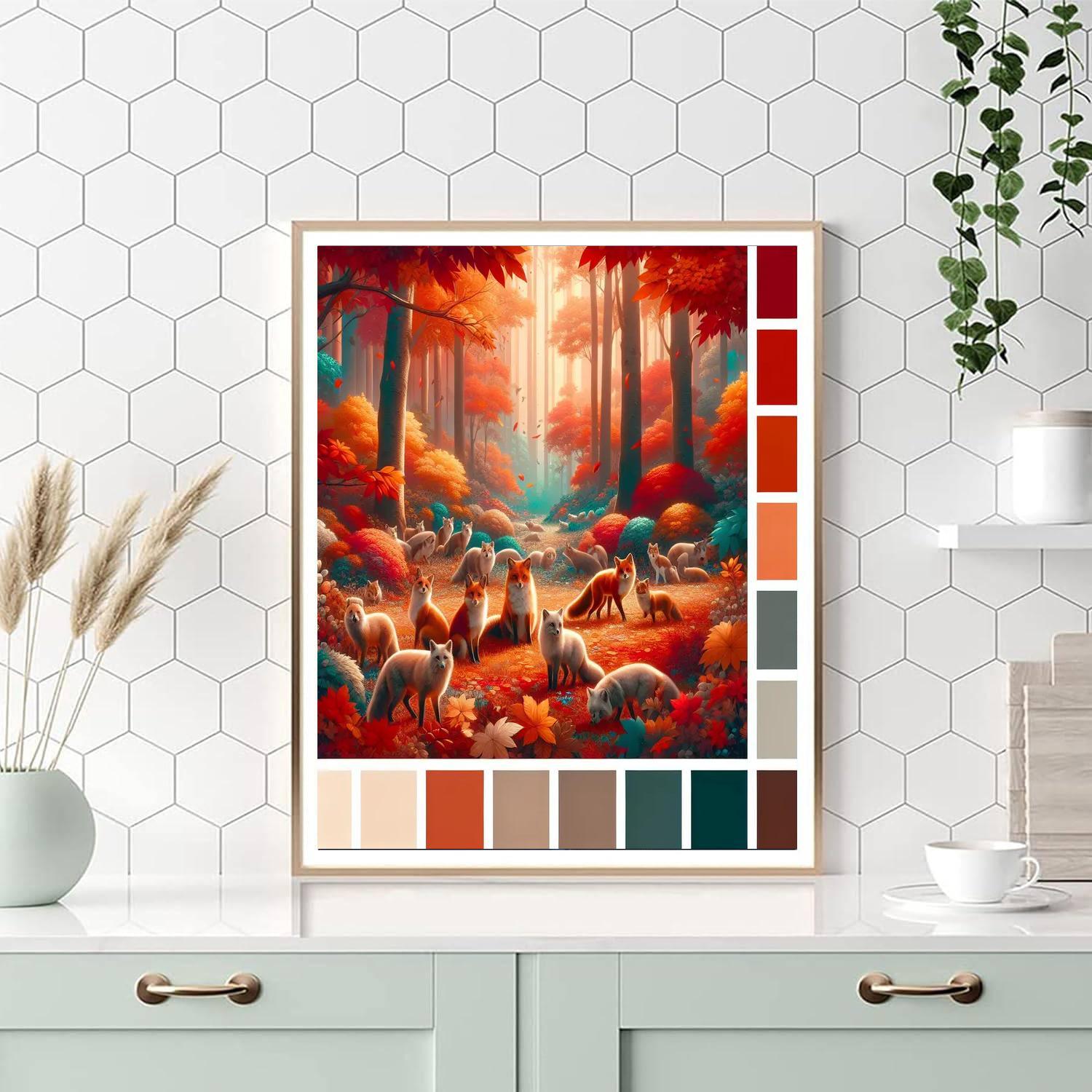 Cozy Autumn Forest Paint By Numbers Art
