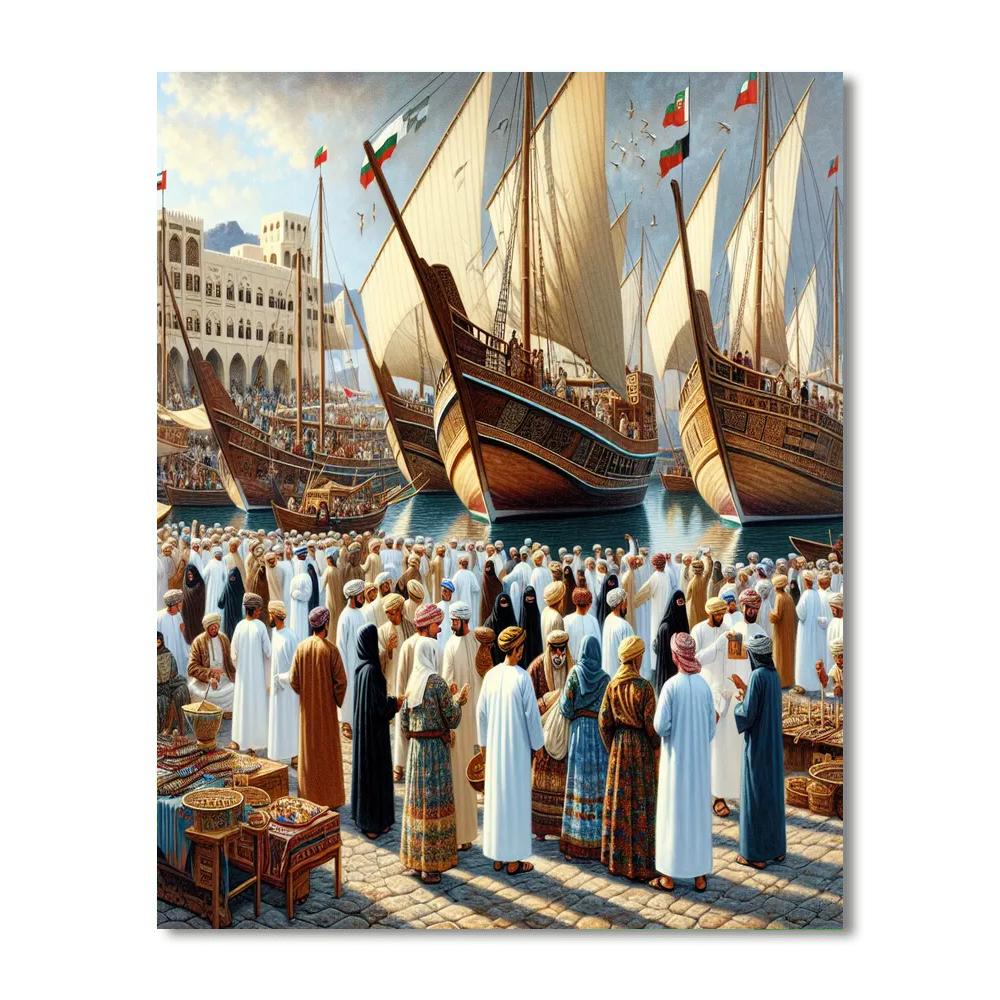 Oman Traditional Boat Festival - Muscat Numbered Painting Kits