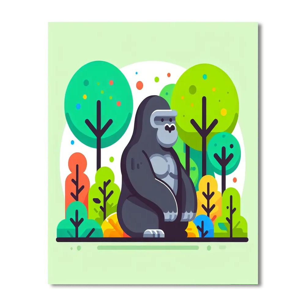 Gentle Giant Gorilla Paint By Numbers Art