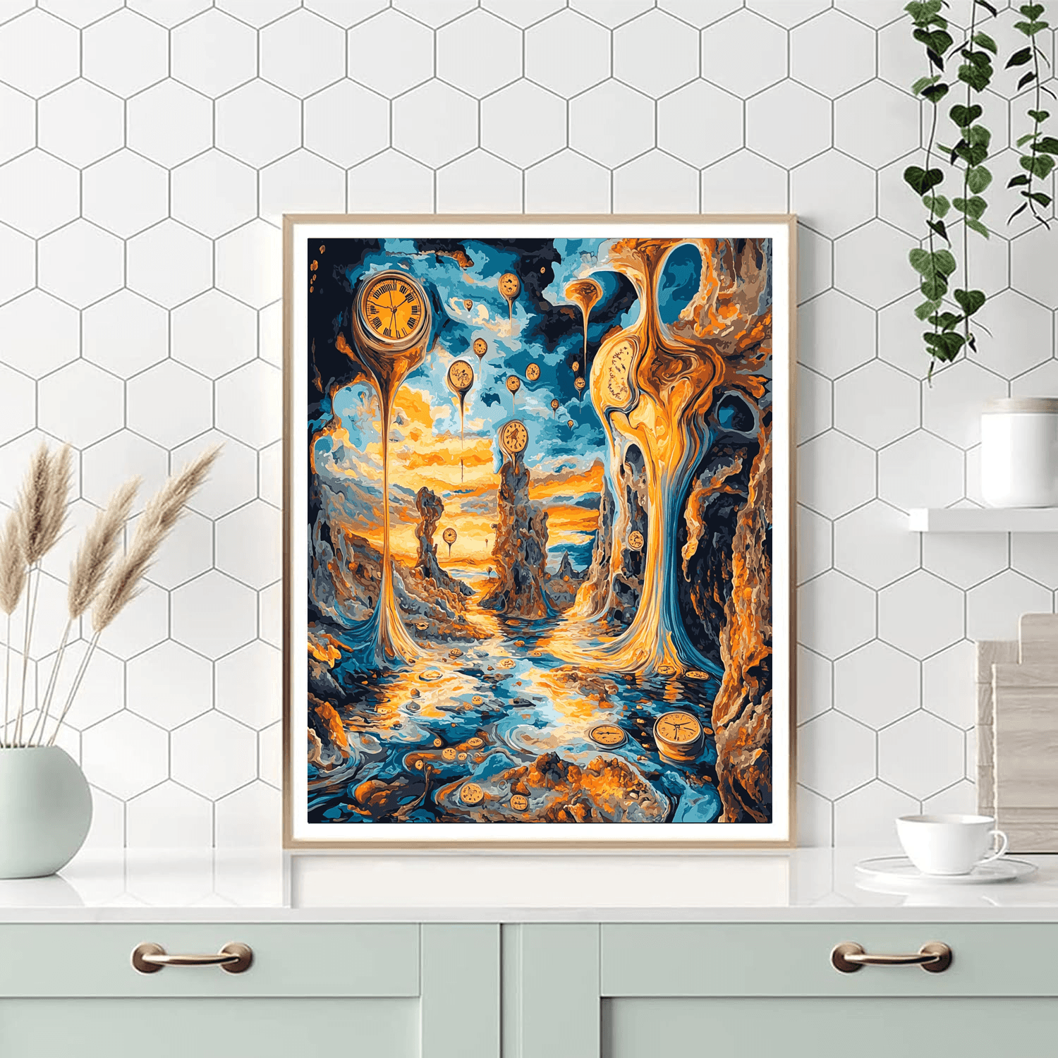 Salvador Dali Inspired Surreal Sunshine  Paint By Numbers