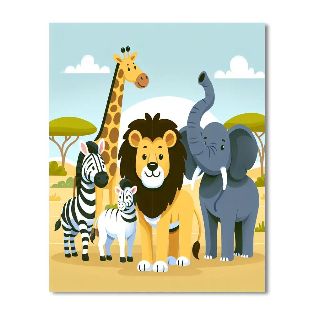 Safari Story Safari Paint By Numbers Kits