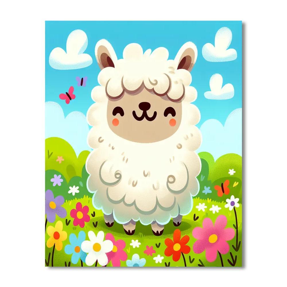 Fluffy Alpaca Painting By Numbers Kit