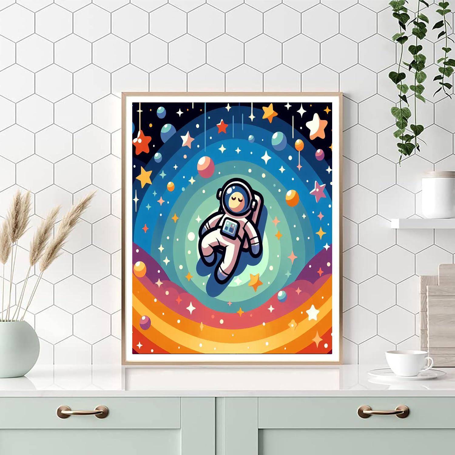 Starry Night Astronaut Painting By Numbers Kit