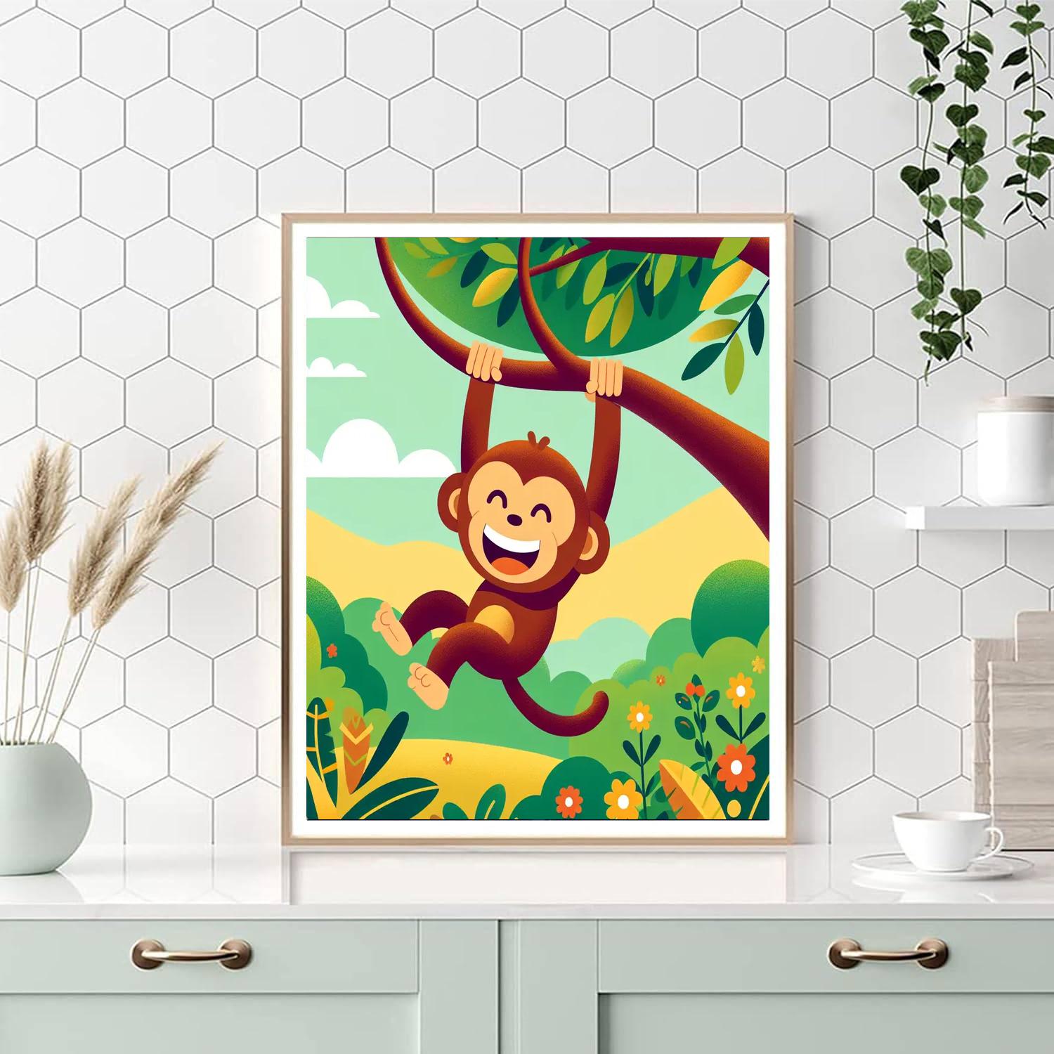 Joyful Monkey Paint By Number