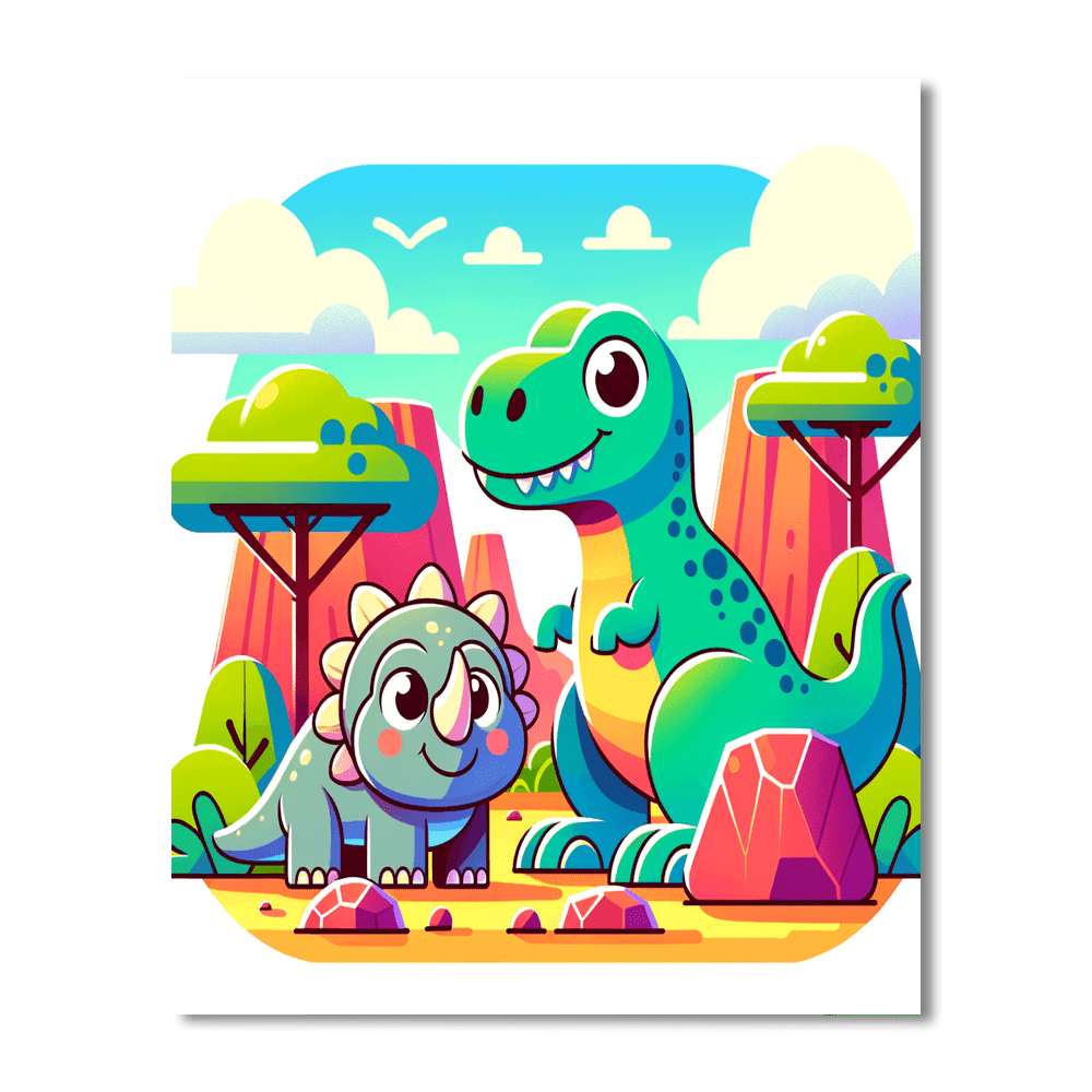 Fantastic Dinosaur Adventure Painting By Numbers Kit