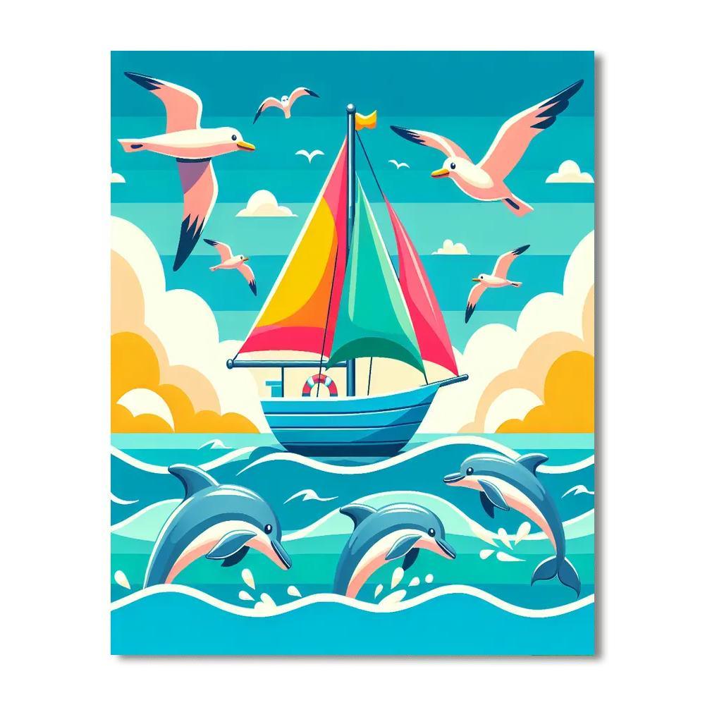 Seaside Adventure Cruise Numbered Painting Kits