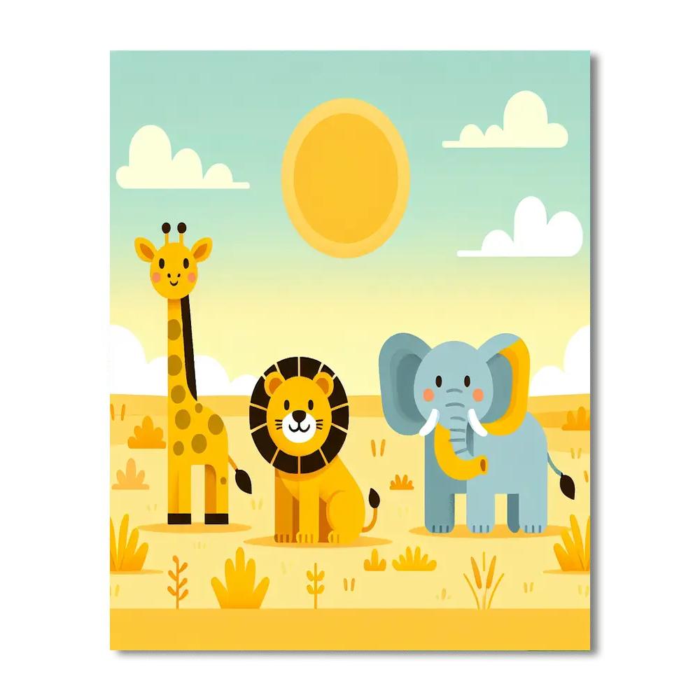 Sweet Safari Expedition Paint By Numbers Art