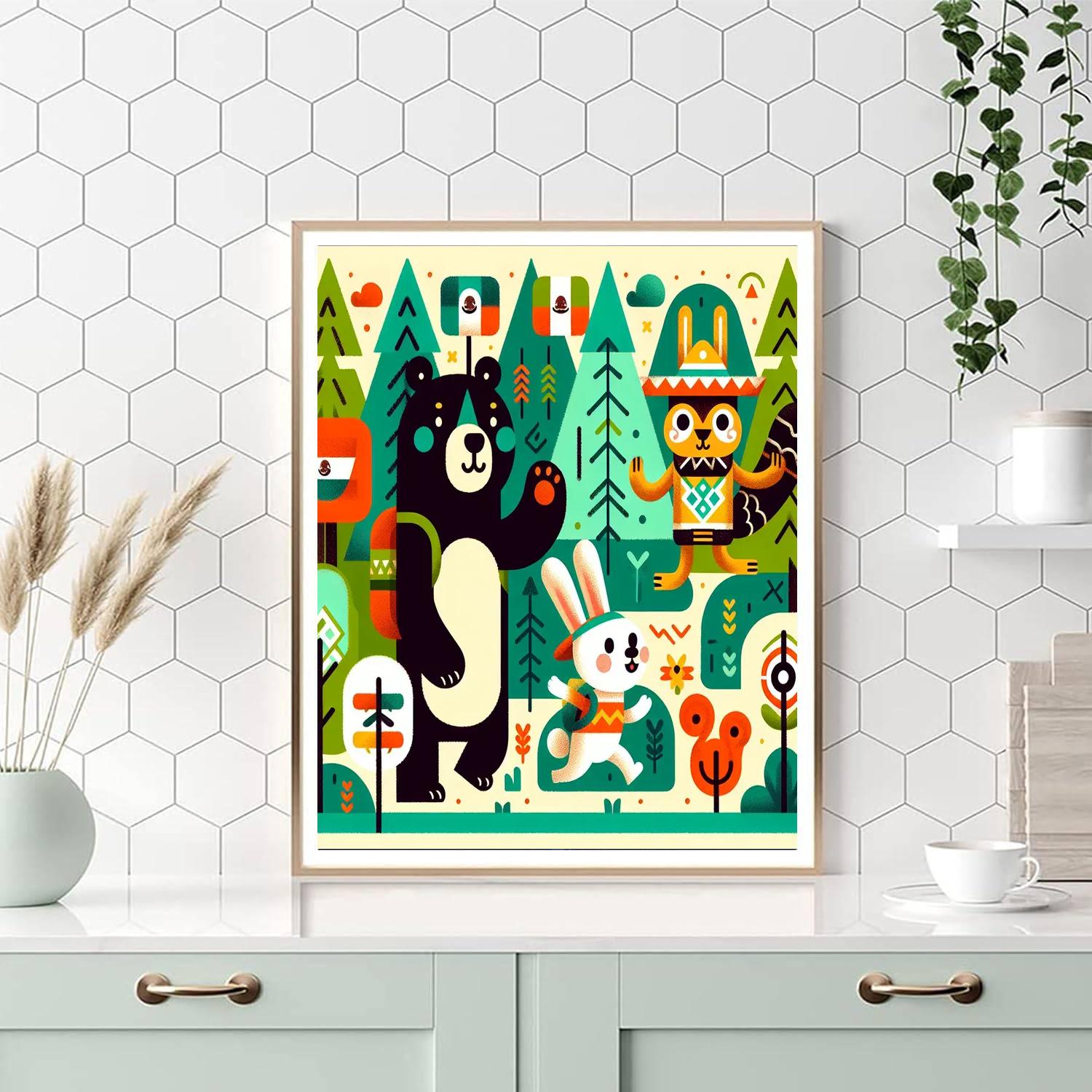 Adventurous Forest Animals Painting By Numbers Kit